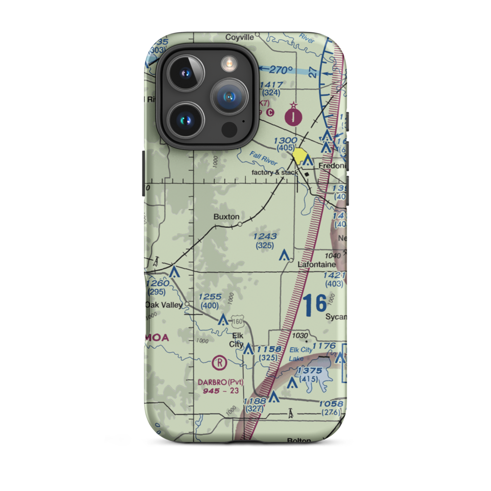 Bonner Field (SN53) VFR Sectional  Tough iPhone Case iPhone 16 Pro Max model shown