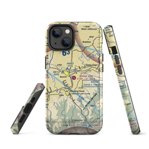 Boone Inc Airport (NC14) VFR Sectional  Tough iPhone Case