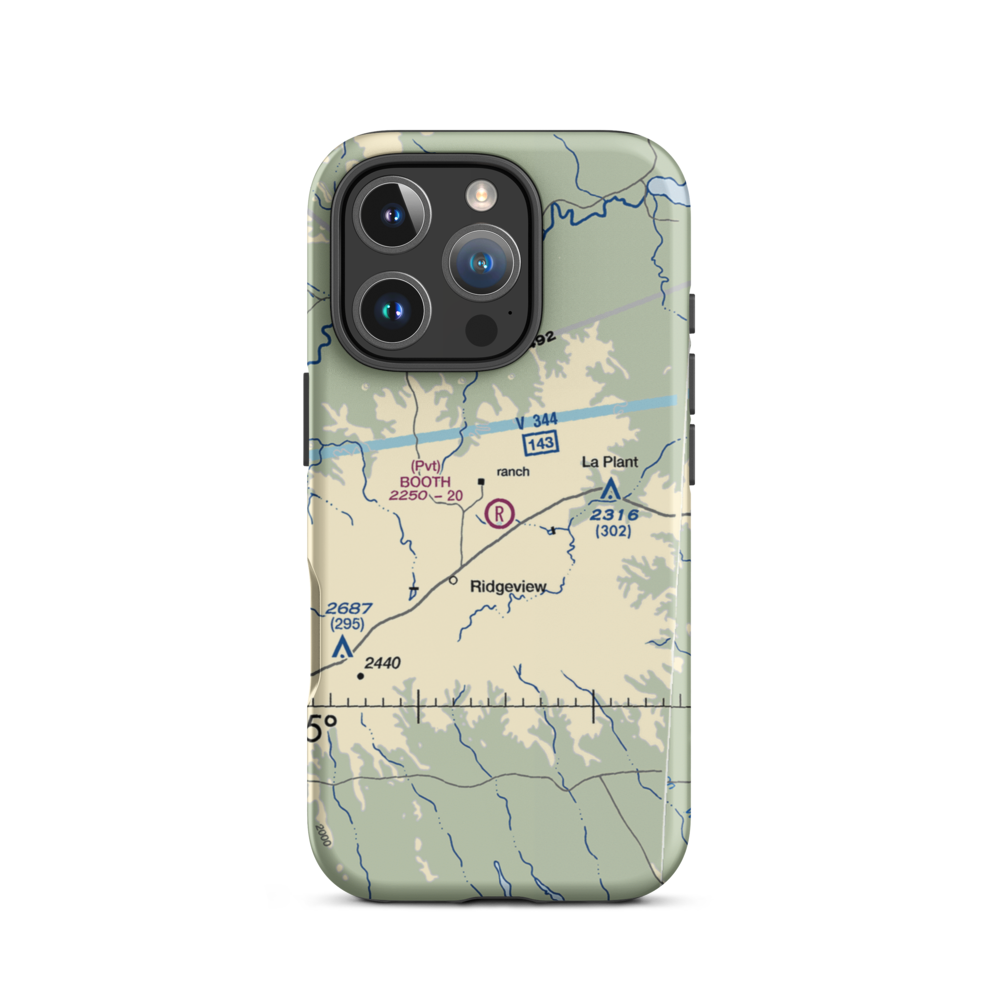 Booth Ranch Airport (SD36) VFR Sectional  Tough iPhone Case iPhone 16 Pro model shown