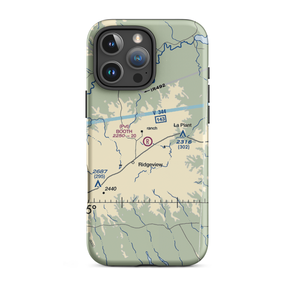 Booth Ranch Airport (SD36) VFR Sectional  Tough iPhone Case iPhone 16 Pro Max model shown