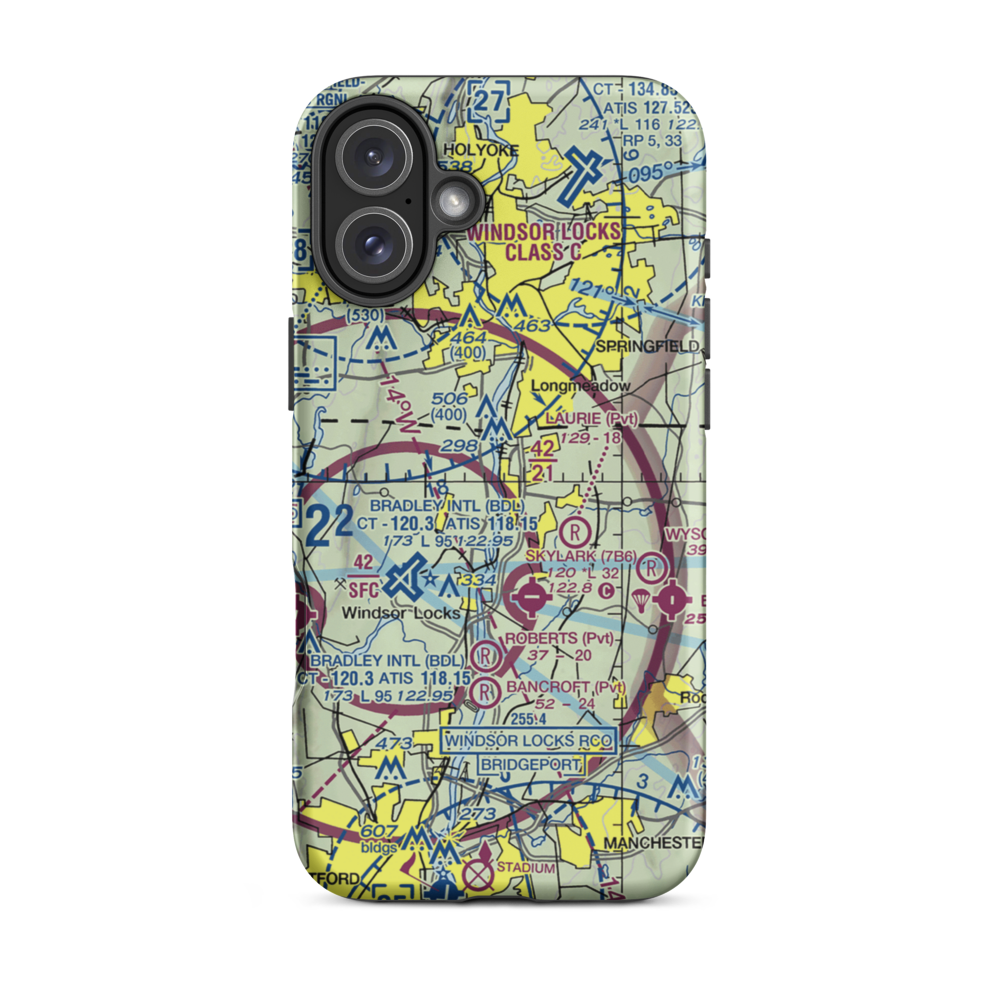 Bootlegger's Seaplane Base (CT87) VFR Sectional  Tough iPhone Case iPhone 16 Plus model shown