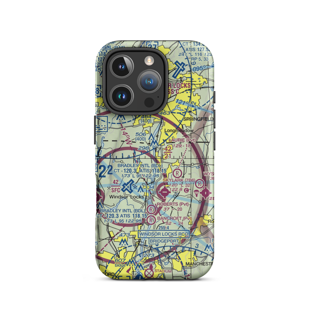 Bootlegger's Seaplane Base (CT87) VFR Sectional  Tough iPhone Case iPhone 16 Pro model shown