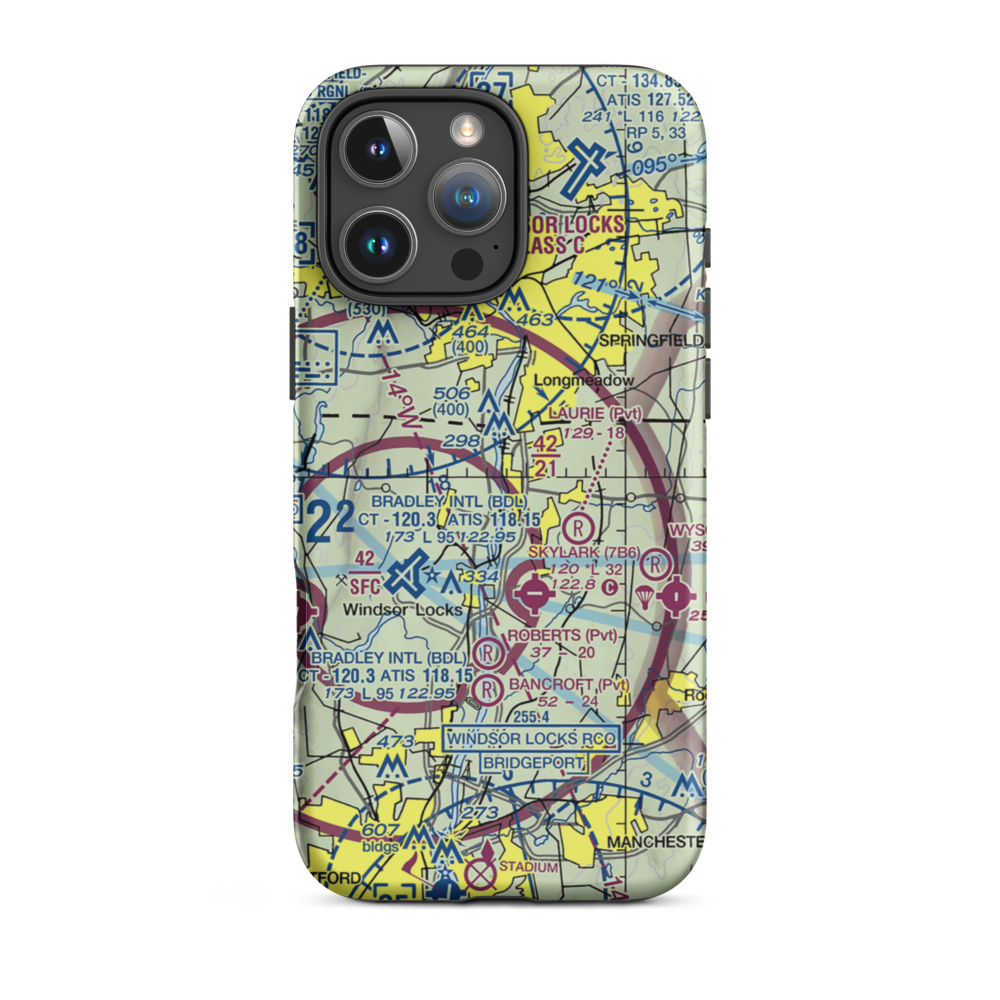 Bootlegger's Seaplane Base (CT87) VFR Sectional  Tough iPhone Case iPhone 16 Pro Max model shown