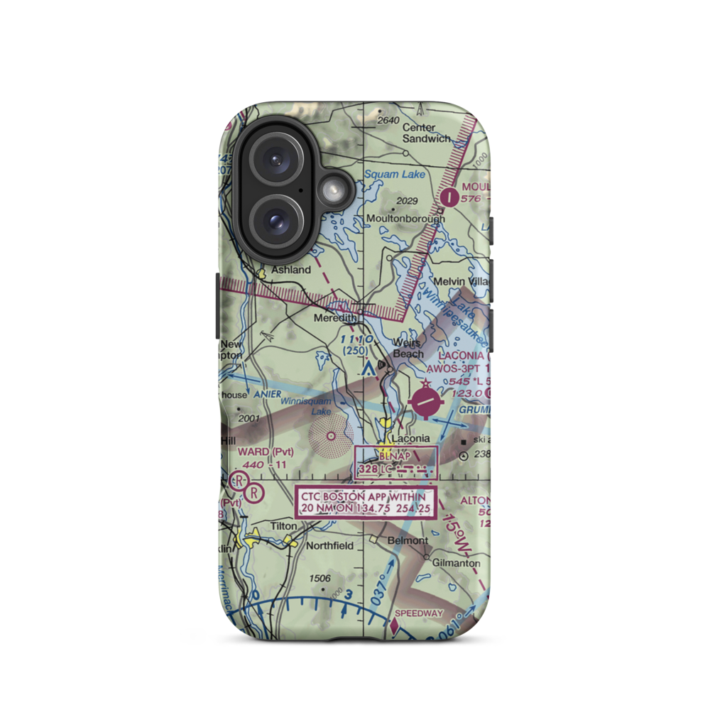 Bossey's Seaplane Base (16NH) VFR Sectional  Tough iPhone Case iPhone 16 model shown
