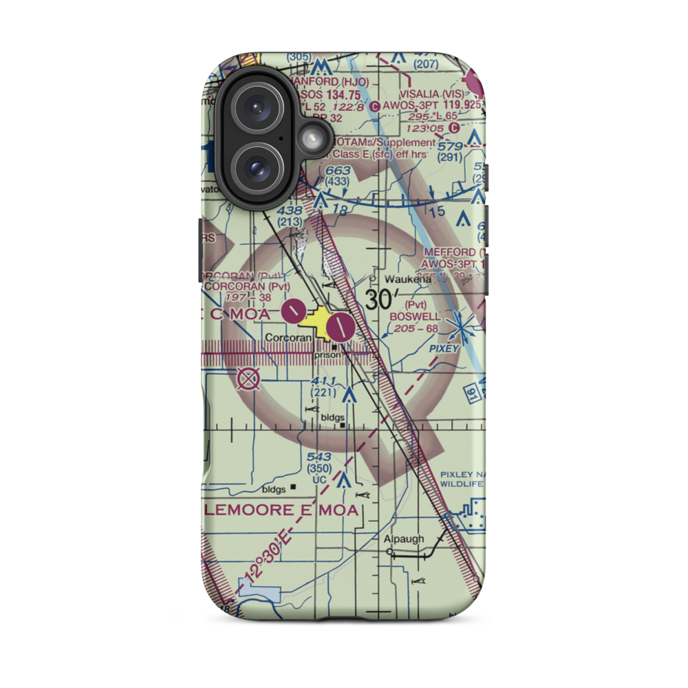 Boswell Airport (24CL) VFR Sectional  Tough iPhone Case iPhone 16 Plus model shown