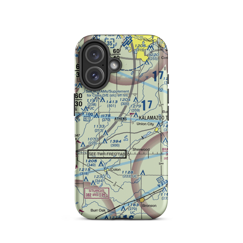 Boulder Canyon Airport (MI56) VFR Sectional  Tough iPhone Case iPhone 16 model shown