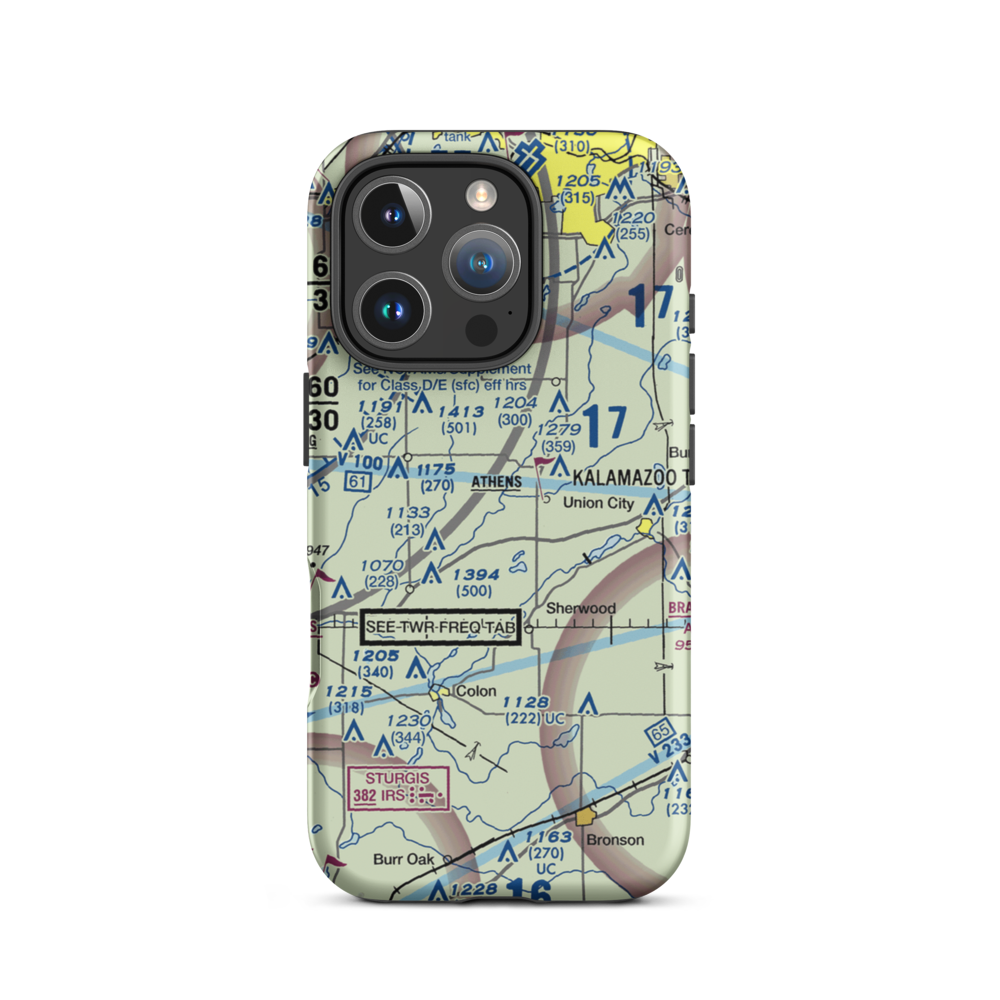 Boulder Canyon Airport (MI56) VFR Sectional  Tough iPhone Case iPhone 16 Pro model shown