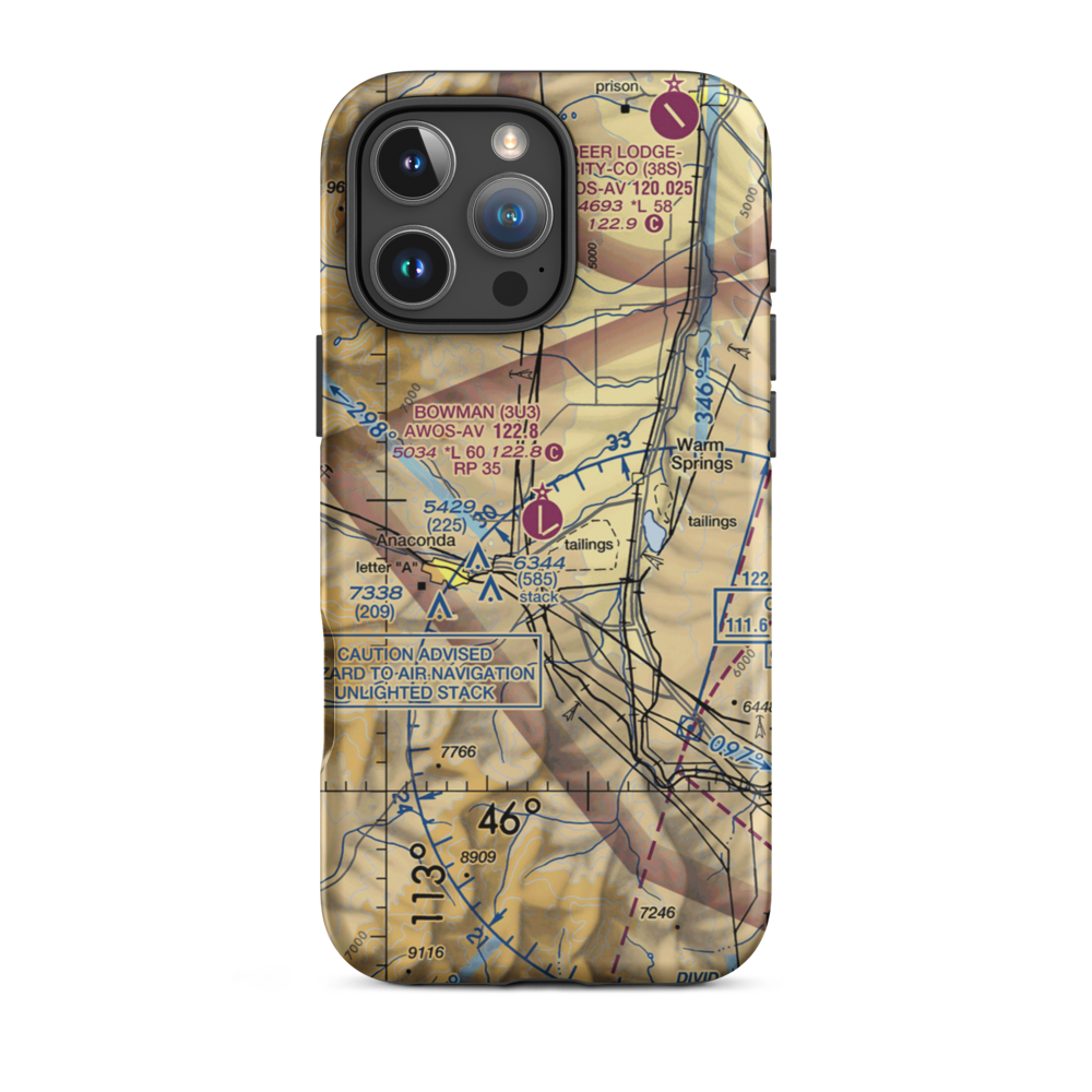 Bowman Field (3U3) VFR Sectional  Tough iPhone Case iPhone 16 Pro Max model shown