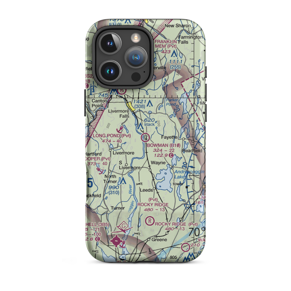 Bowman Field (B10) VFR Sectional  Tough iPhone Case iPhone 16 Pro Max model shown