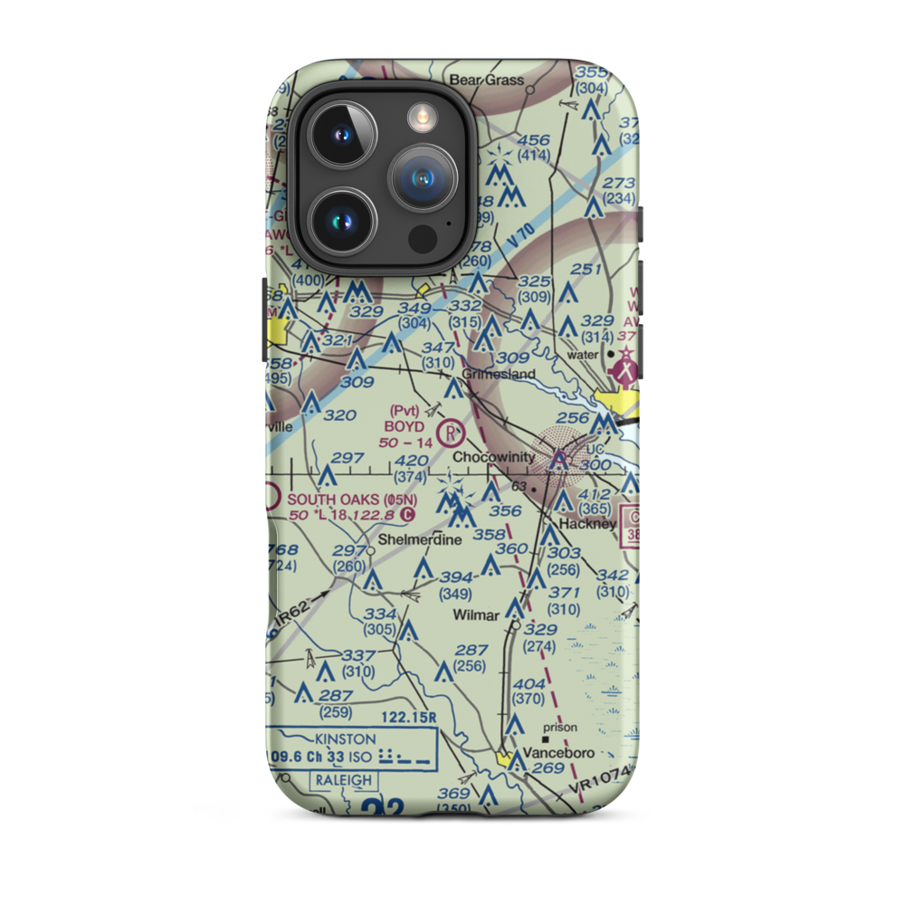 Boyd Field (NC49) VFR Sectional  Tough iPhone Case iPhone 16 Pro Max model shown