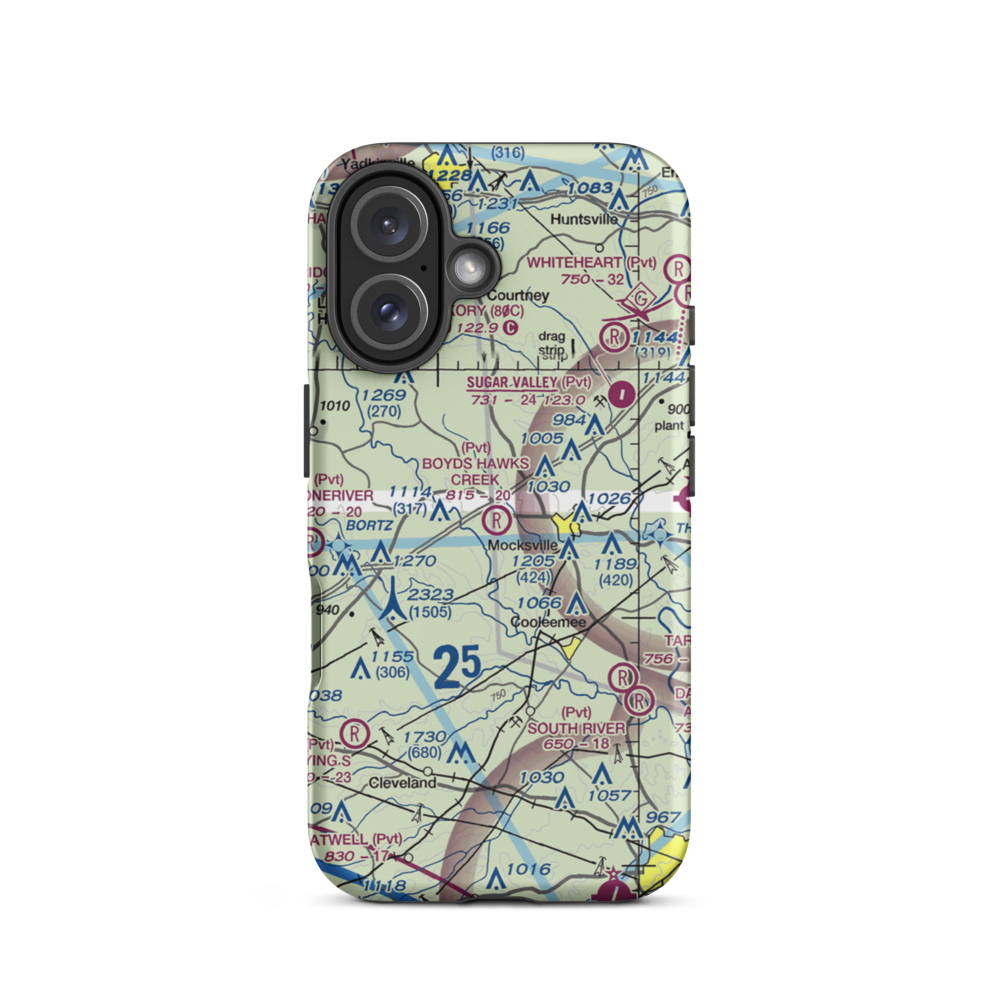 Boyd's Hawks Creek Airport (4NC0) VFR Sectional  Tough iPhone Case iPhone 16 model shown