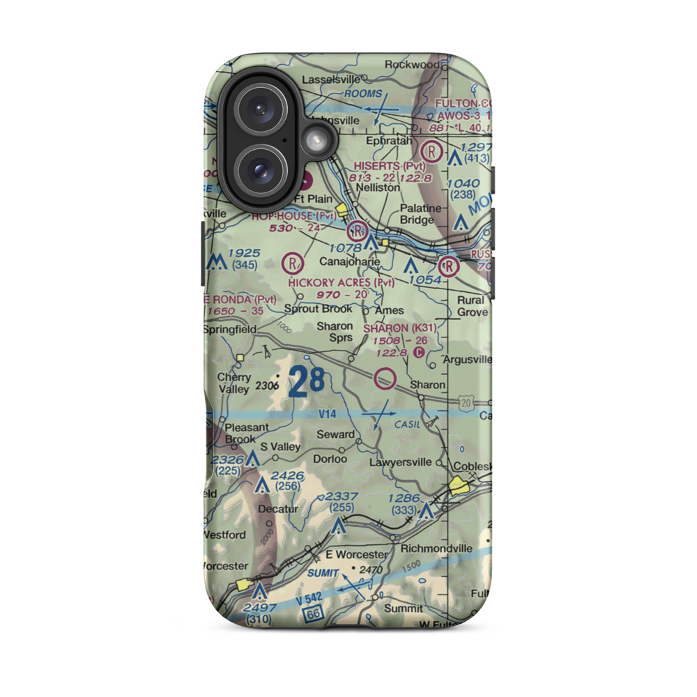 Boyle's Landing Airport (NK91) VFR Sectional  Tough iPhone Case iPhone 16 Plus model shown