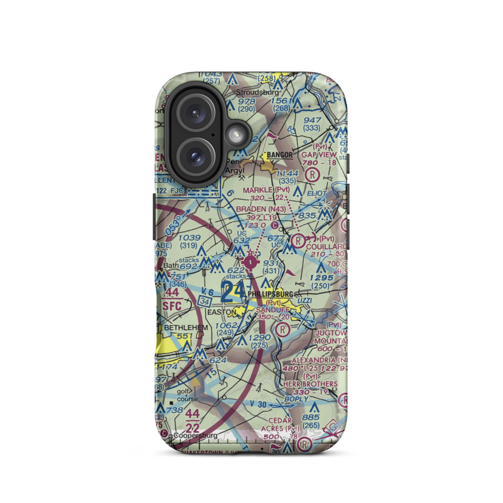 Braden Airpark (N43) VFR Sectional  Tough iPhone Case iPhone 16 model shown