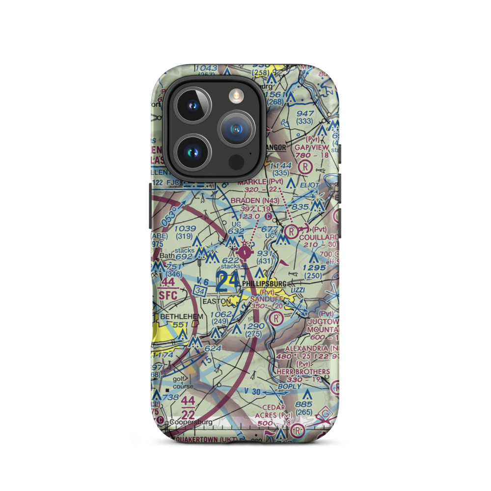 Braden Airpark (N43) VFR Sectional  Tough iPhone Case iPhone 16 Pro model shown