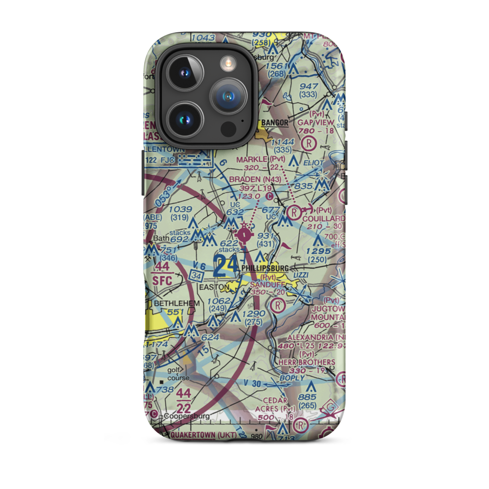 Braden Airpark (N43) VFR Sectional  Tough iPhone Case iPhone 16 Pro Max model shown