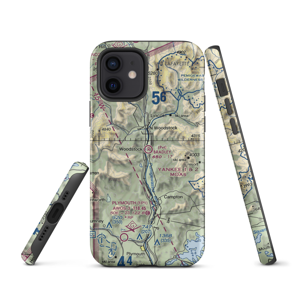 Bradley Field (NH49) VFR Sectional  Tough iPhone Case iPhone 12 model shown