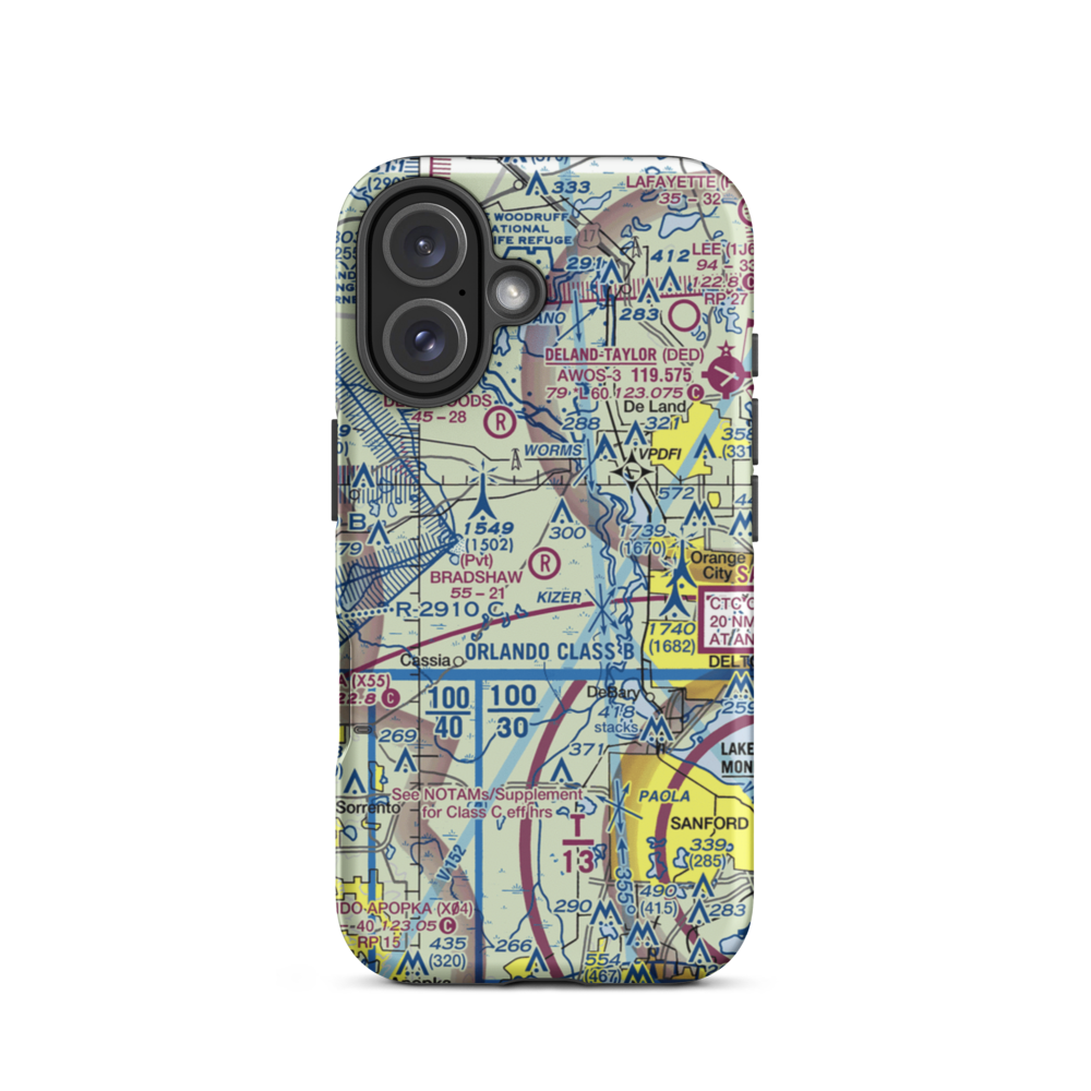 Bradshaw Tree Farm Airport (FL62) VFR Sectional  Tough iPhone Case iPhone 16 model shown
