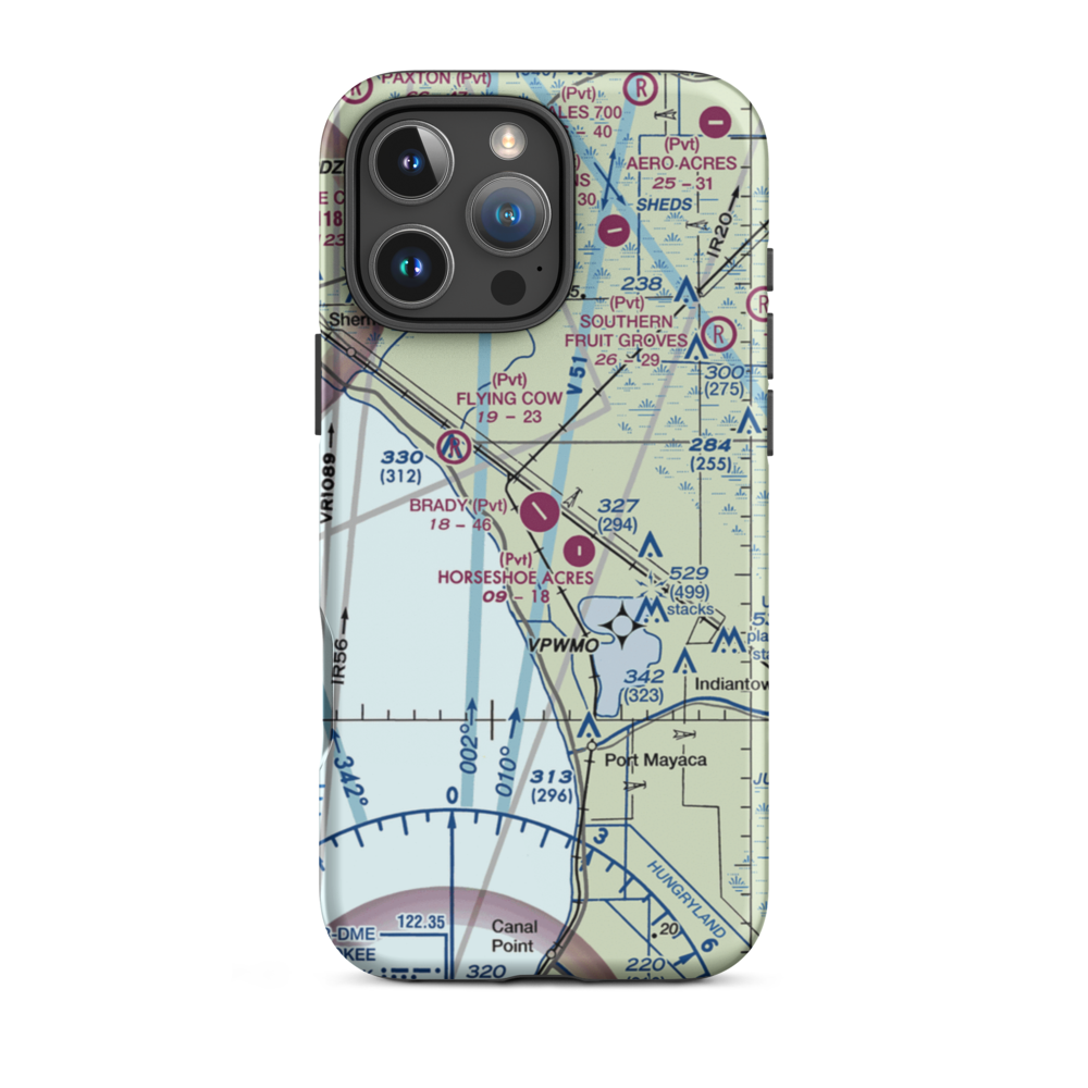 Brady Ranch Airport (80FD) VFR Sectional  Tough iPhone Case iPhone 16 Pro Max model shown