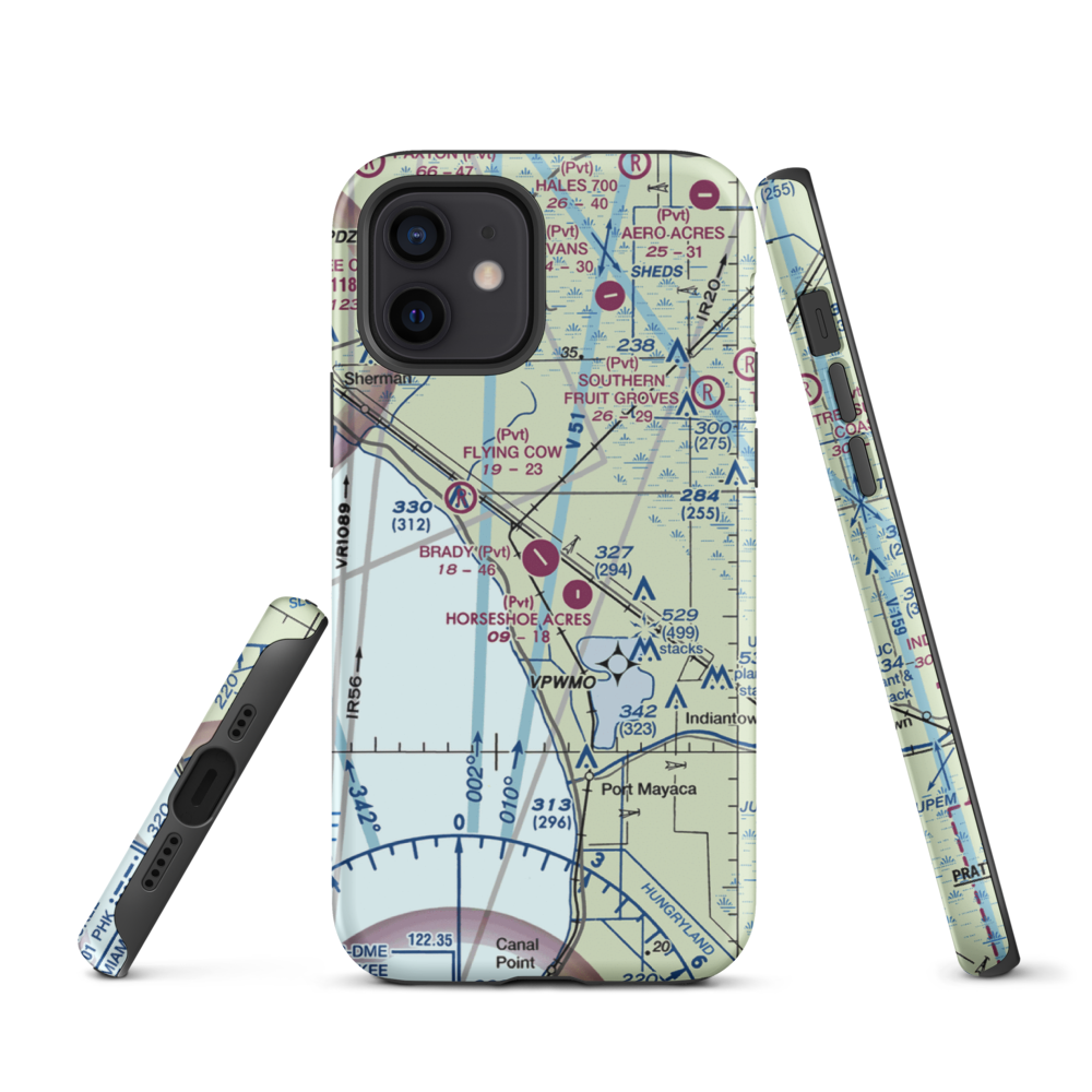 Brady Ranch Airport (80FD) VFR Sectional  Tough iPhone Case iPhone 12 model shown