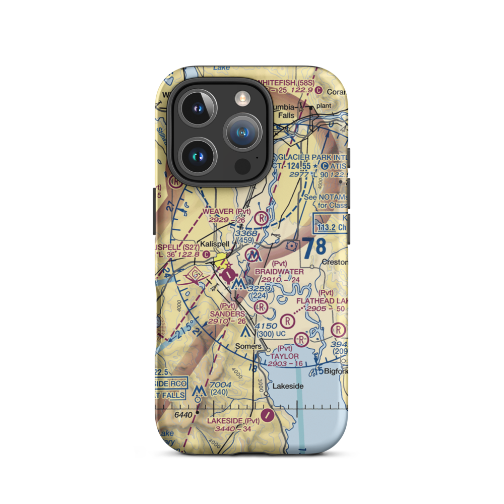 Braidwater Farm Airport (2MT2) VFR Sectional  Tough iPhone Case iPhone 16 Pro model shown