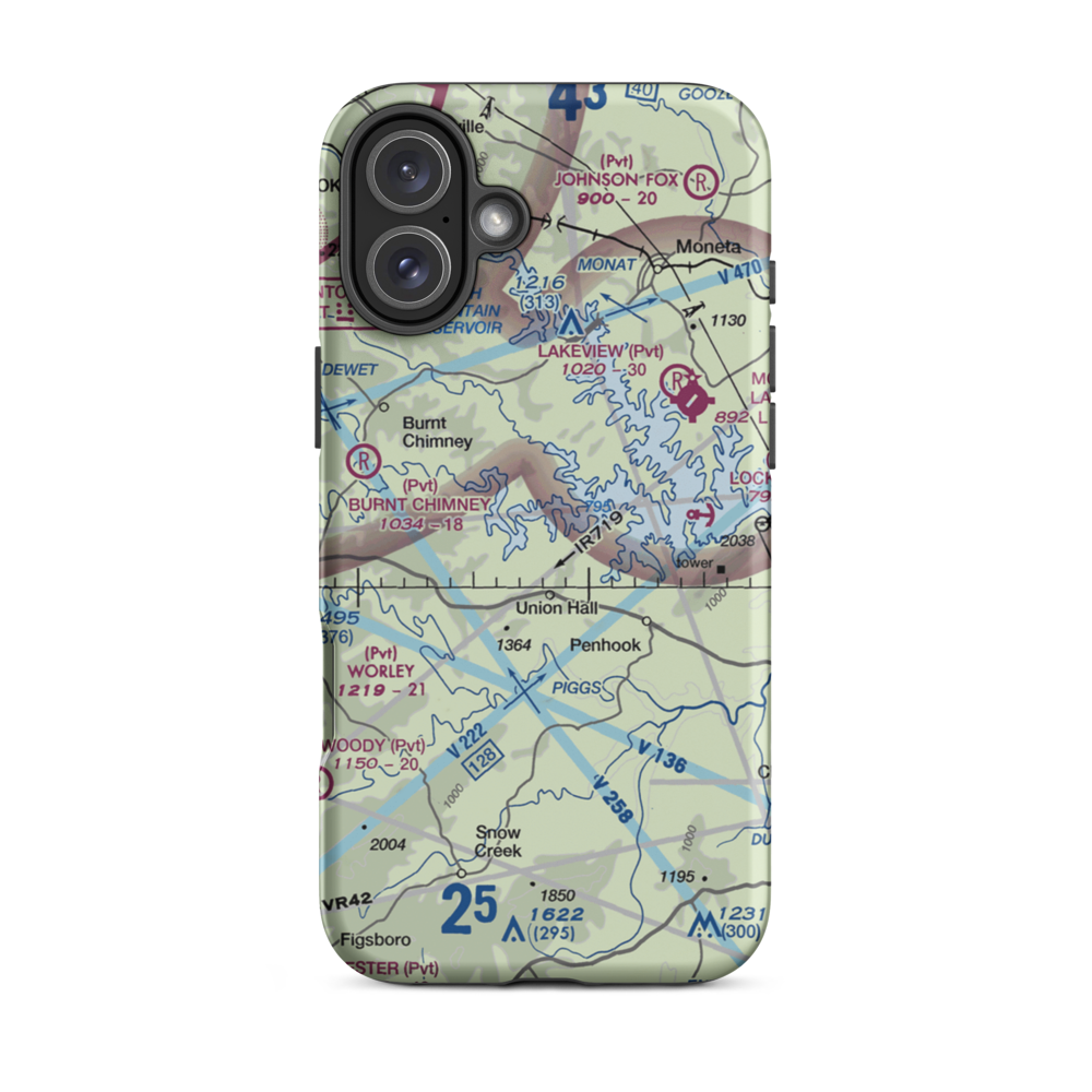 Brammer Seaplane Base (9VA7) VFR Sectional  Tough iPhone Case iPhone 16 Plus model shown