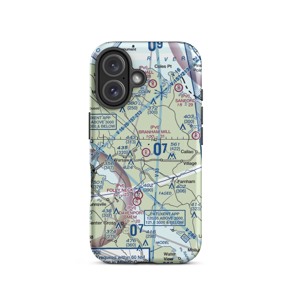 Branham Mill Airpark (VG29) VFR Sectional  Tough iPhone Case iPhone 16 model shown