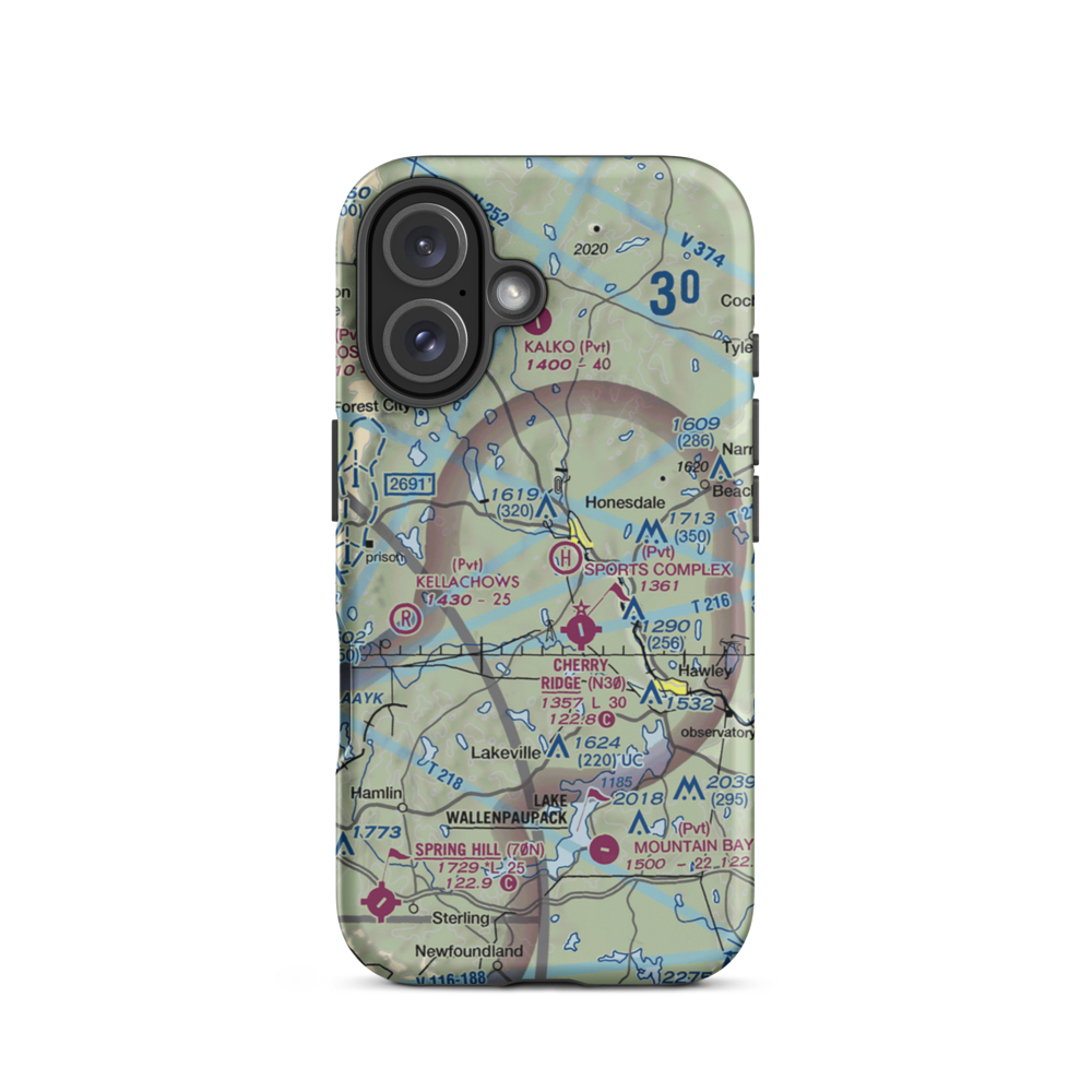 Branning Field (PN33) VFR Sectional  Tough iPhone Case iPhone 16 model shown