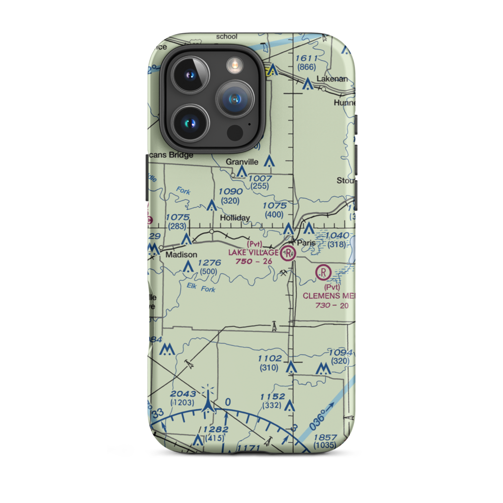 Brazeale Farm Airport (6MO8) VFR Sectional  Tough iPhone Case iPhone 16 Pro Max model shown