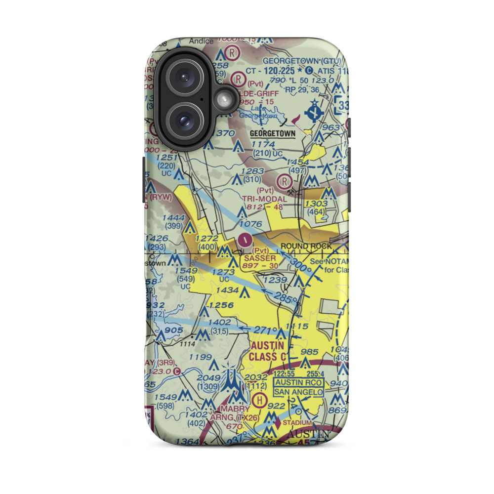 Breakaway Park Airport (40XS) VFR Sectional  Tough iPhone Case iPhone 16 Plus model shown