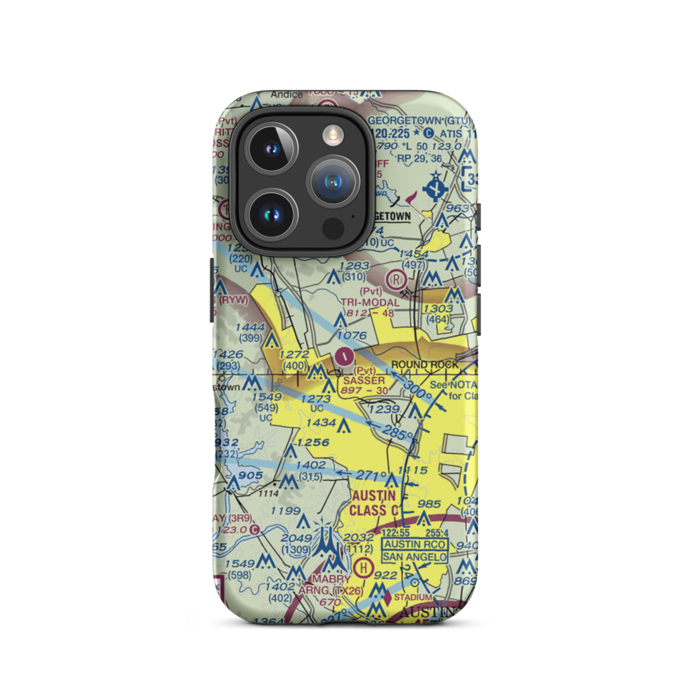 Breakaway Park Airport (40XS) VFR Sectional  Tough iPhone Case iPhone 16 Pro model shown