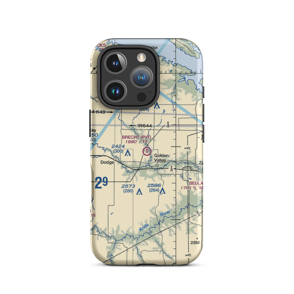 Brecht Strip (08ND) VFR Sectional  Tough iPhone Case iPhone 16 Pro model shown