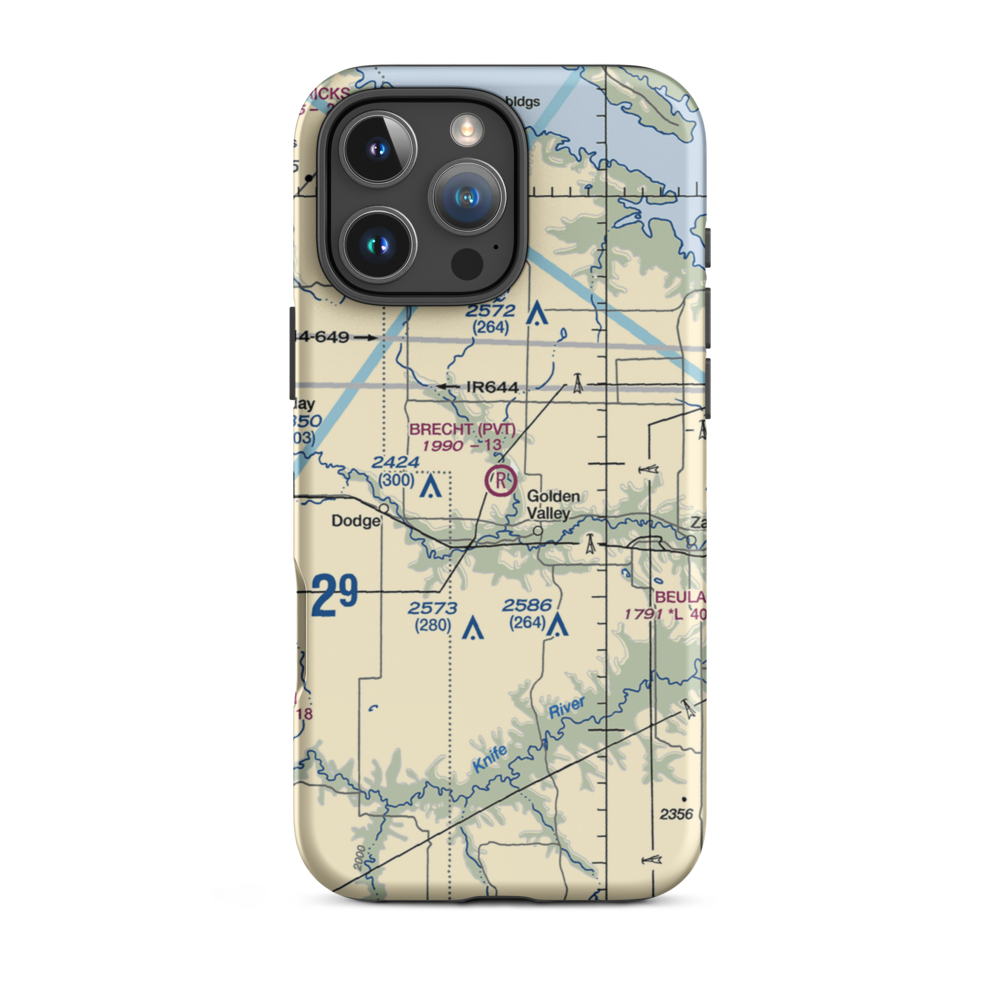 Brecht Strip (08ND) VFR Sectional  Tough iPhone Case iPhone 16 Pro Max model shown