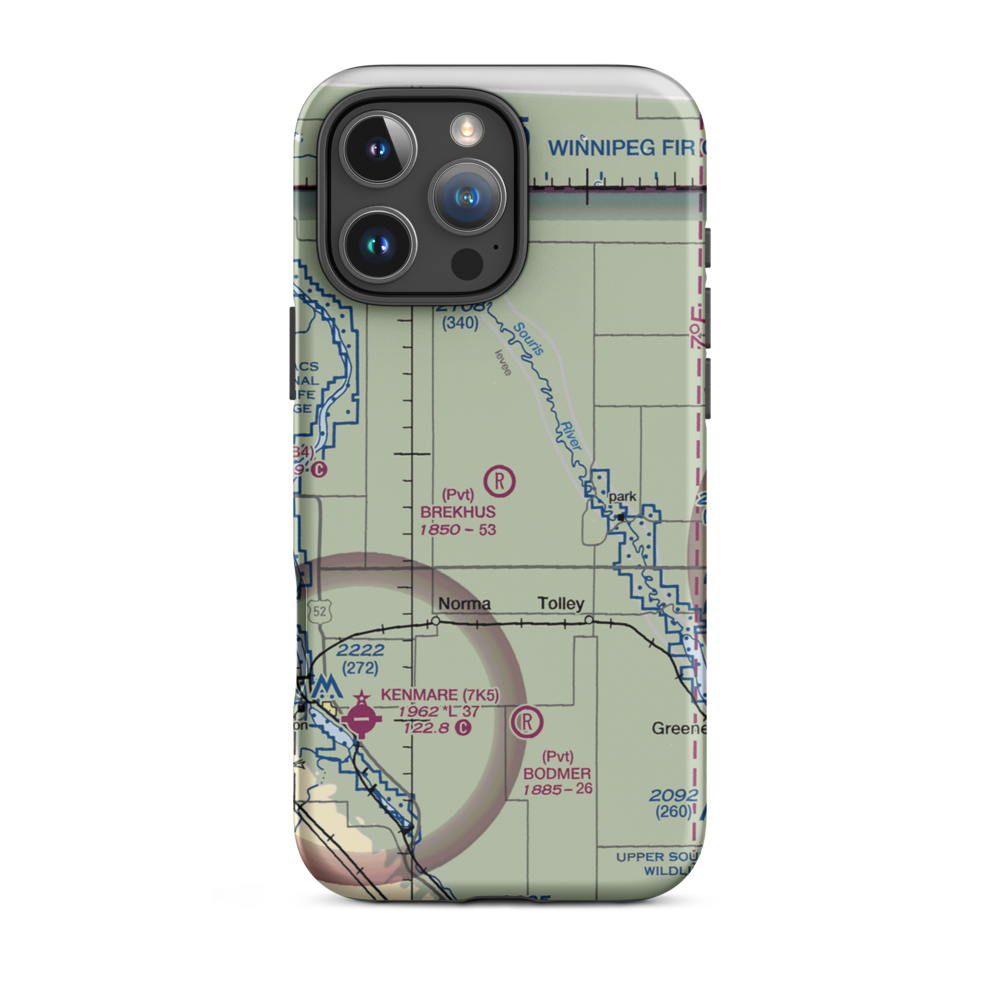 Brekhus Field (2ND9) VFR Sectional  Tough iPhone Case iPhone 16 Pro Max model shown