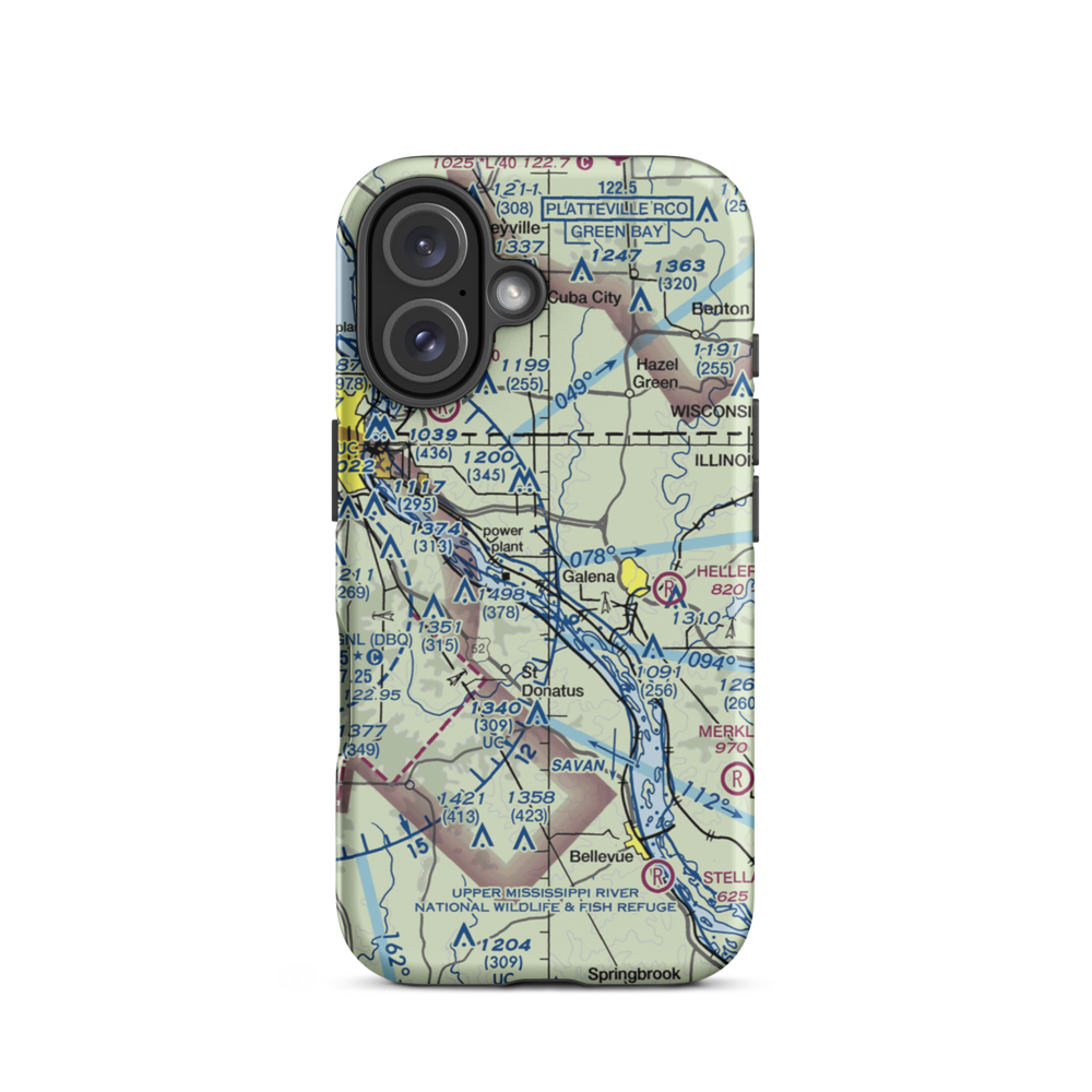 Briggs Brothers Airfield (77LL) VFR Sectional  Tough iPhone Case iPhone 16 model shown
