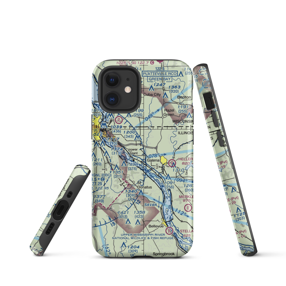 Briggs Brothers Airfield (77LL) VFR Sectional  Tough iPhone Case iPhone 12 mini model shown