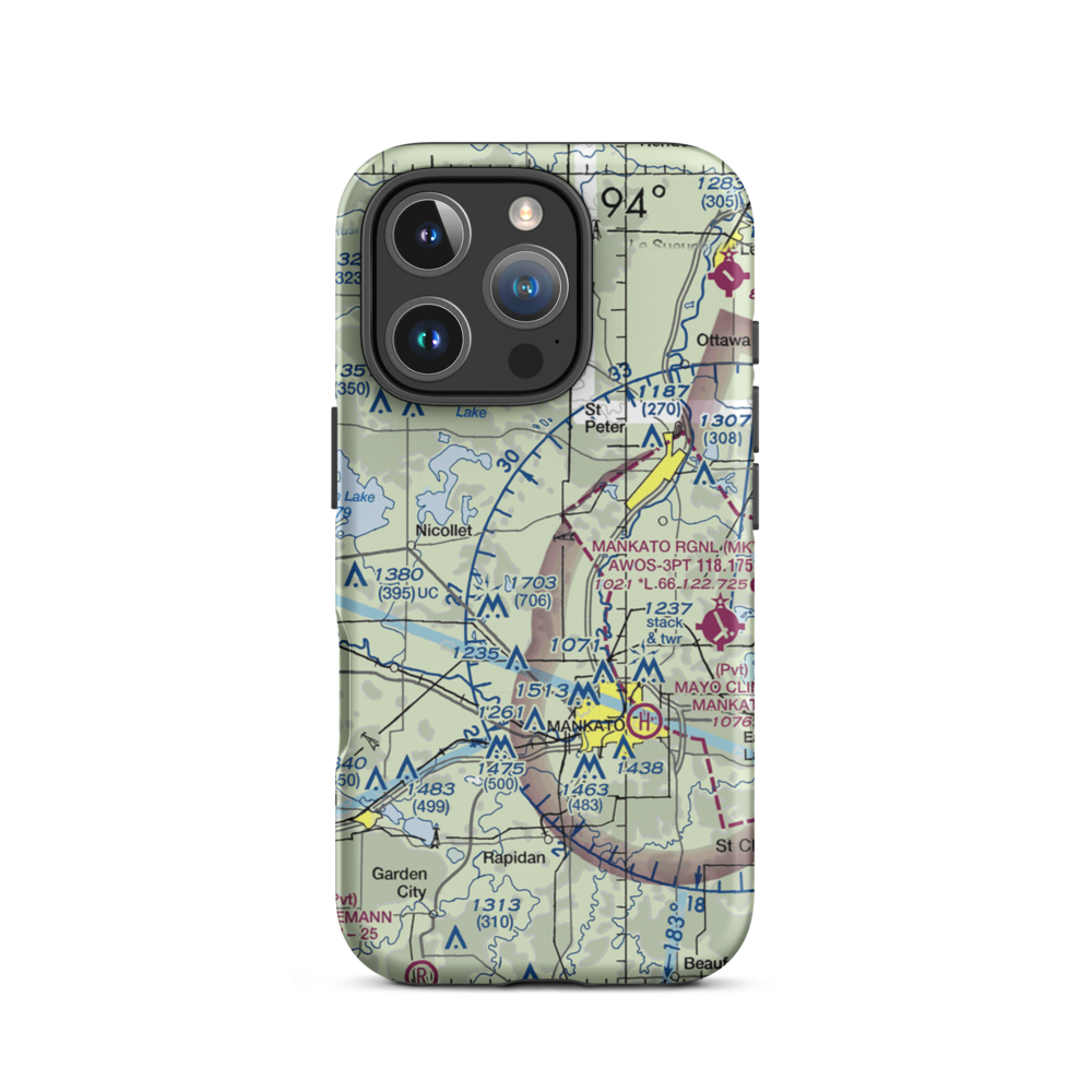 Brinkman Airport (0MN1) VFR Sectional  Tough iPhone Case iPhone 16 Pro model shown