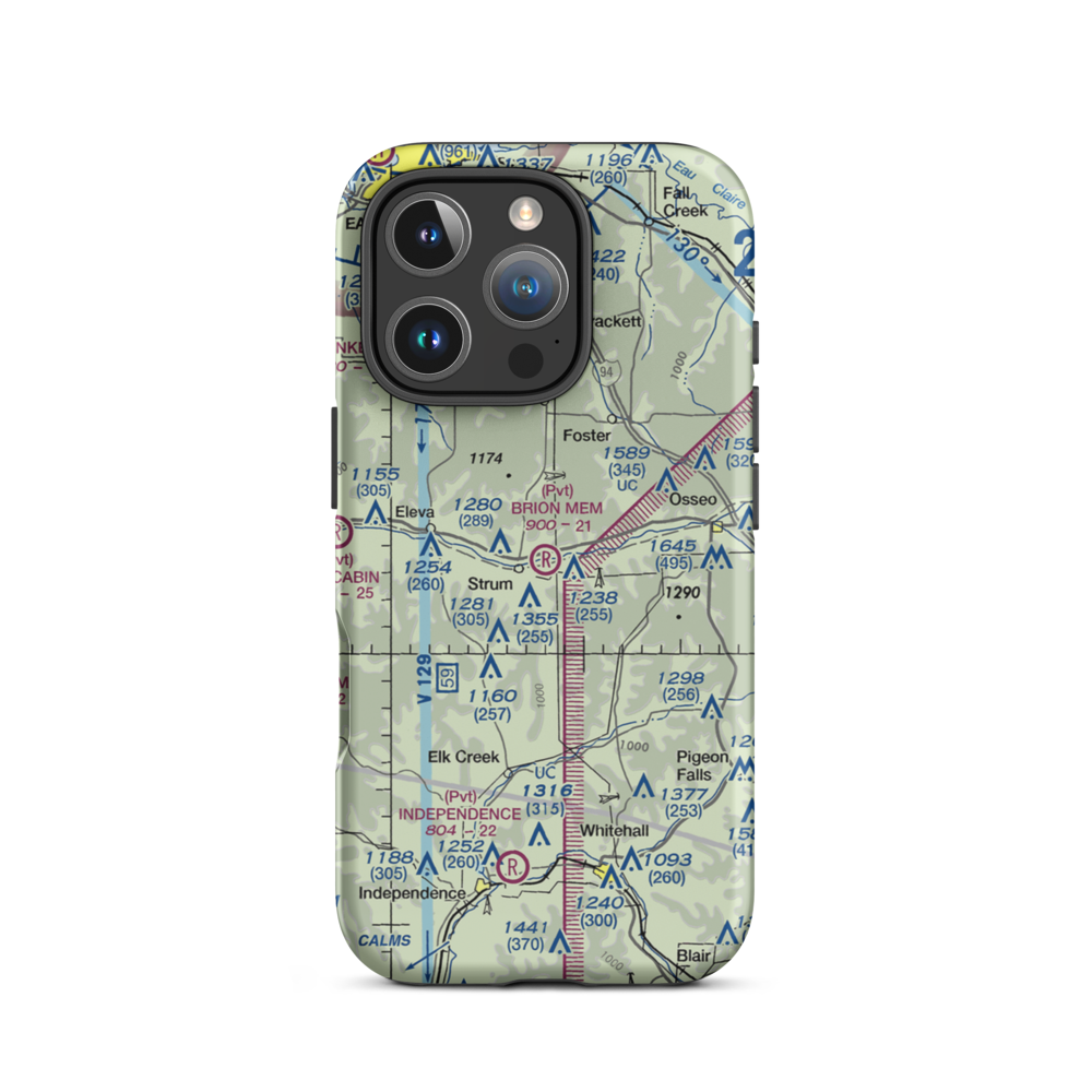Brion Memorial Airport (3WN9) VFR Sectional  Tough iPhone Case iPhone 16 Pro model shown