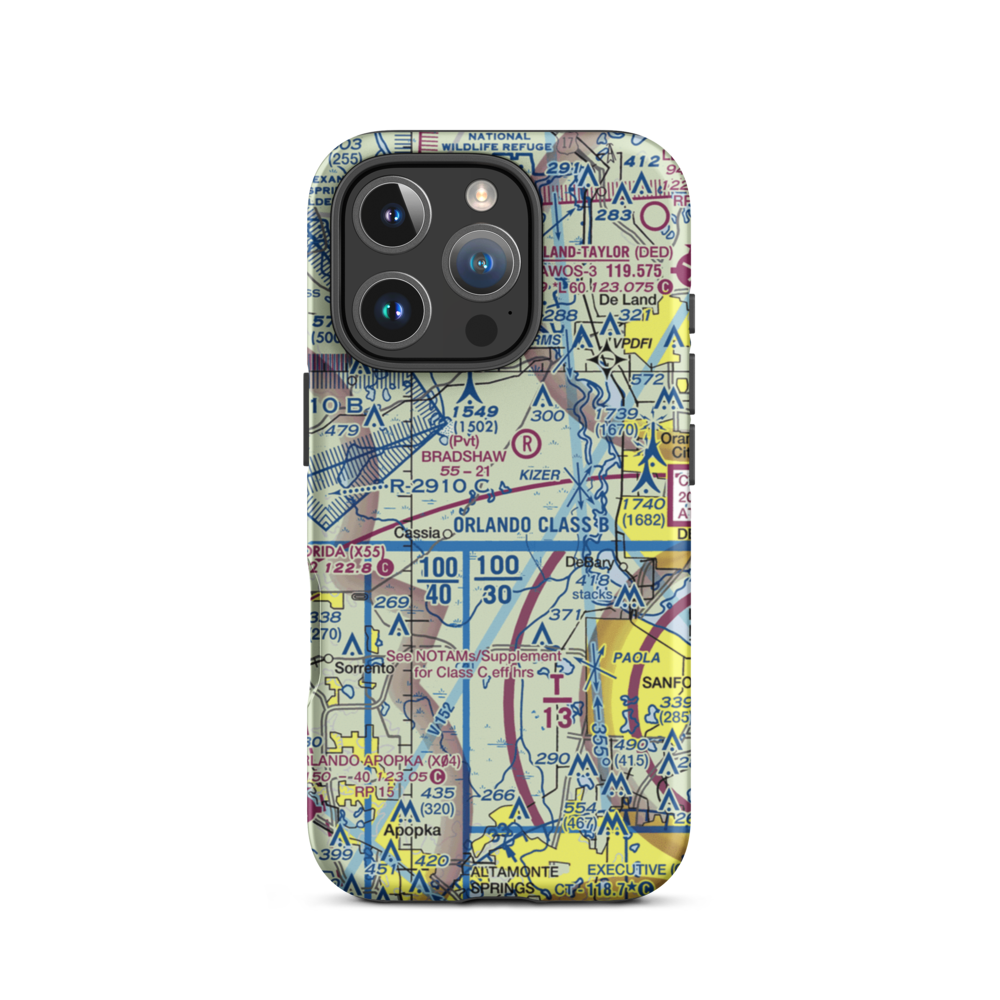 Britt Brown & Porter Ranch Airport (6FD6) VFR Sectional  Tough iPhone Case iPhone 16 Pro model shown