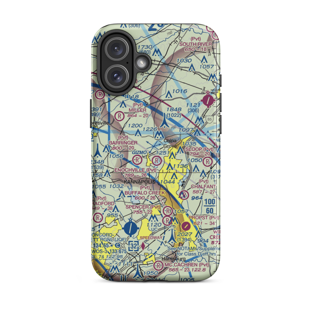 Broadway Airfield (44NC) VFR Sectional  Tough iPhone Case iPhone 16 Plus model shown