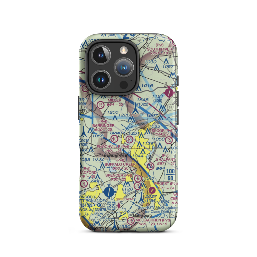 Broadway Airfield (44NC) VFR Sectional  Tough iPhone Case iPhone 16 Pro model shown