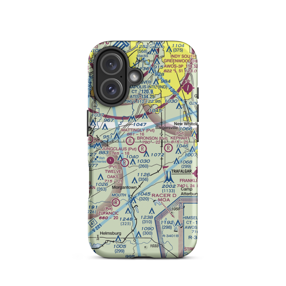 Bronson Airport (II93) VFR Sectional  Tough iPhone Case iPhone 16 model shown