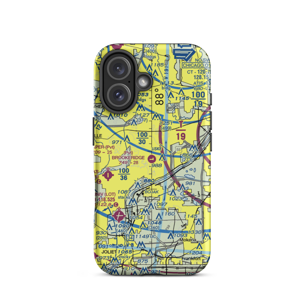 Brookeridge Air Park (LL22) VFR Sectional  Tough iPhone Case iPhone 16 model shown