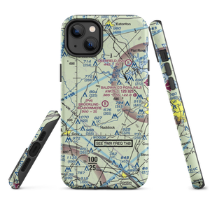 Brookline - Meadowmere Airport (9GA6) VFR Sectional  Tough iPhone Case