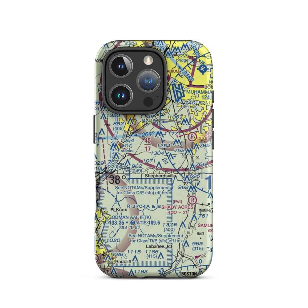 Brooks Field (73KY) VFR Sectional  Tough iPhone Case iPhone 16 Pro model shown