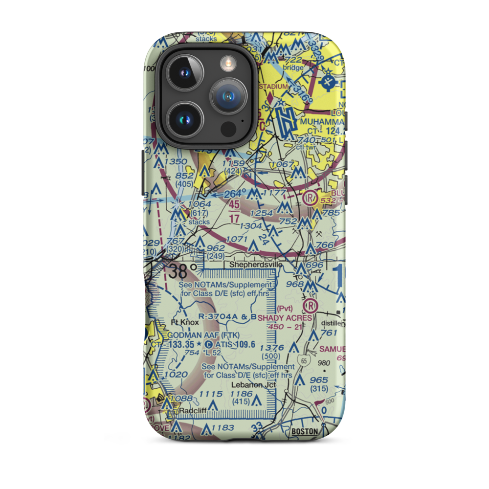 Brooks Field (73KY) VFR Sectional  Tough iPhone Case iPhone 16 Pro Max model shown