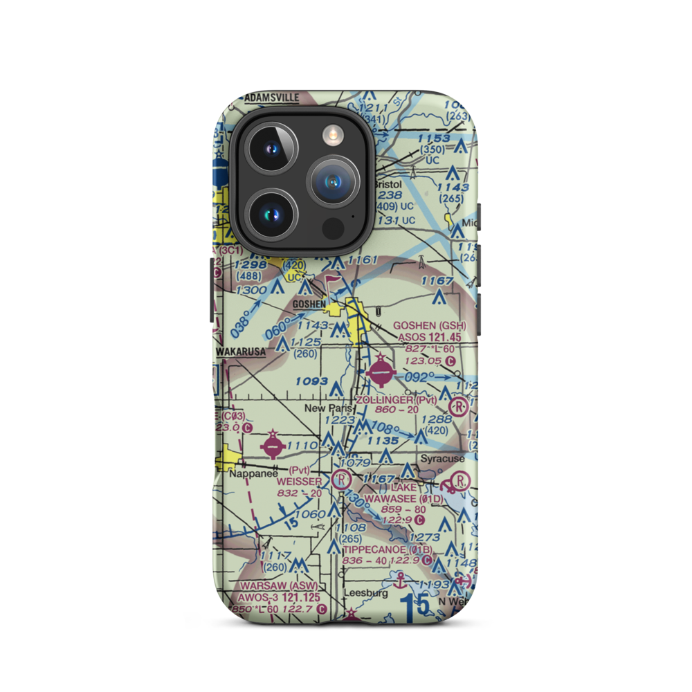 Brown Airport (35II) VFR Sectional  Tough iPhone Case iPhone 16 Pro model shown