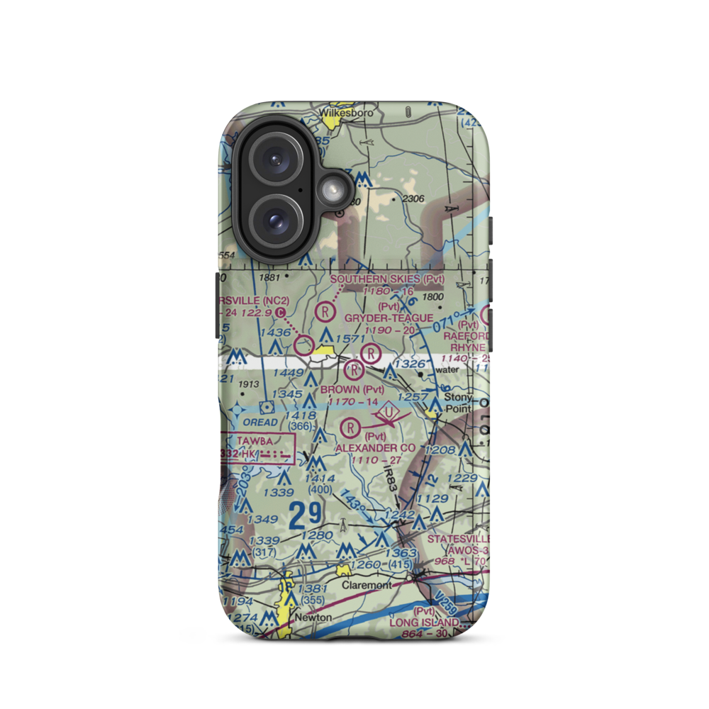 Brown STOLport (6NC4) VFR Sectional  Tough iPhone Case iPhone 16 model shown