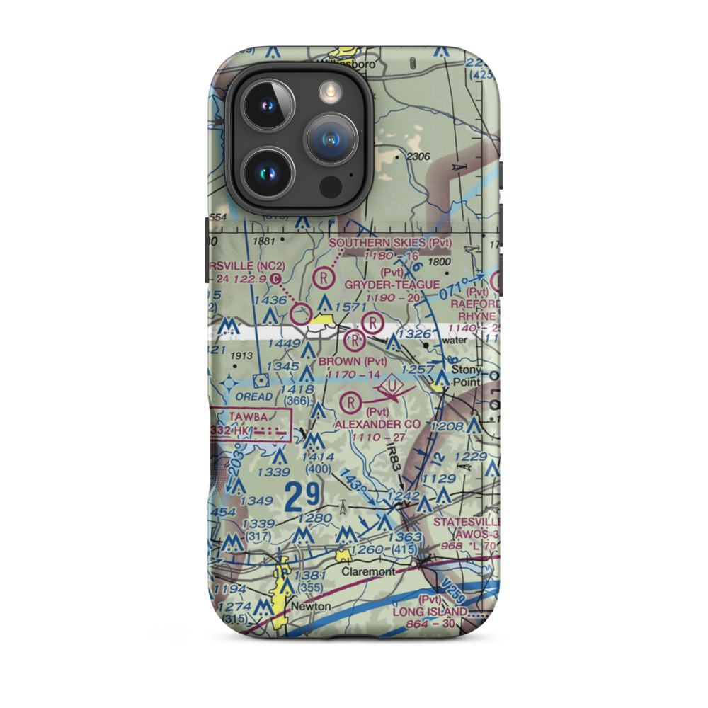 Brown STOLport (6NC4) VFR Sectional  Tough iPhone Case iPhone 16 Pro Max model shown