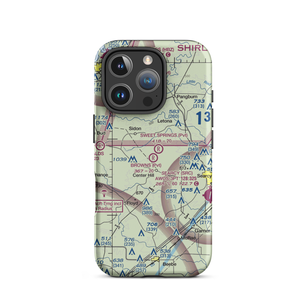 Brown'S Airport (7AR4) VFR Sectional  Tough iPhone Case iPhone 16 Pro model shown