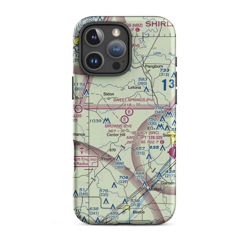 Brown'S Airport (7AR4) VFR Sectional  Tough iPhone Case iPhone 16 Pro Max model shown